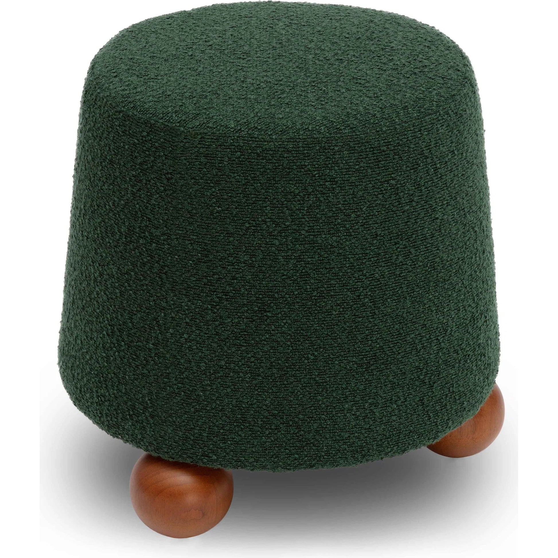 Jaine Boucle Stool by TOV Furniture. Made from boucle, plywood, wood in a unique style.