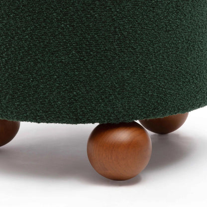 Jaine Boucle Stool by TOV Furniture. Made from boucle, plywood, wood in a unique style.