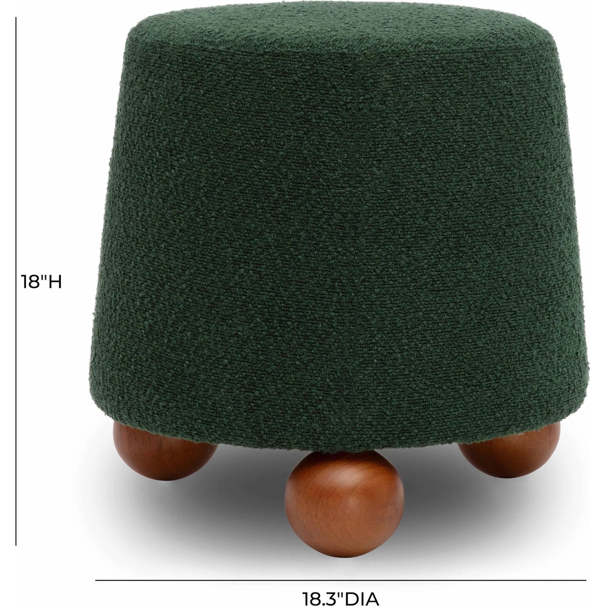 Jaine Boucle Stool by TOV Furniture. Made from boucle, plywood, wood in a unique style.