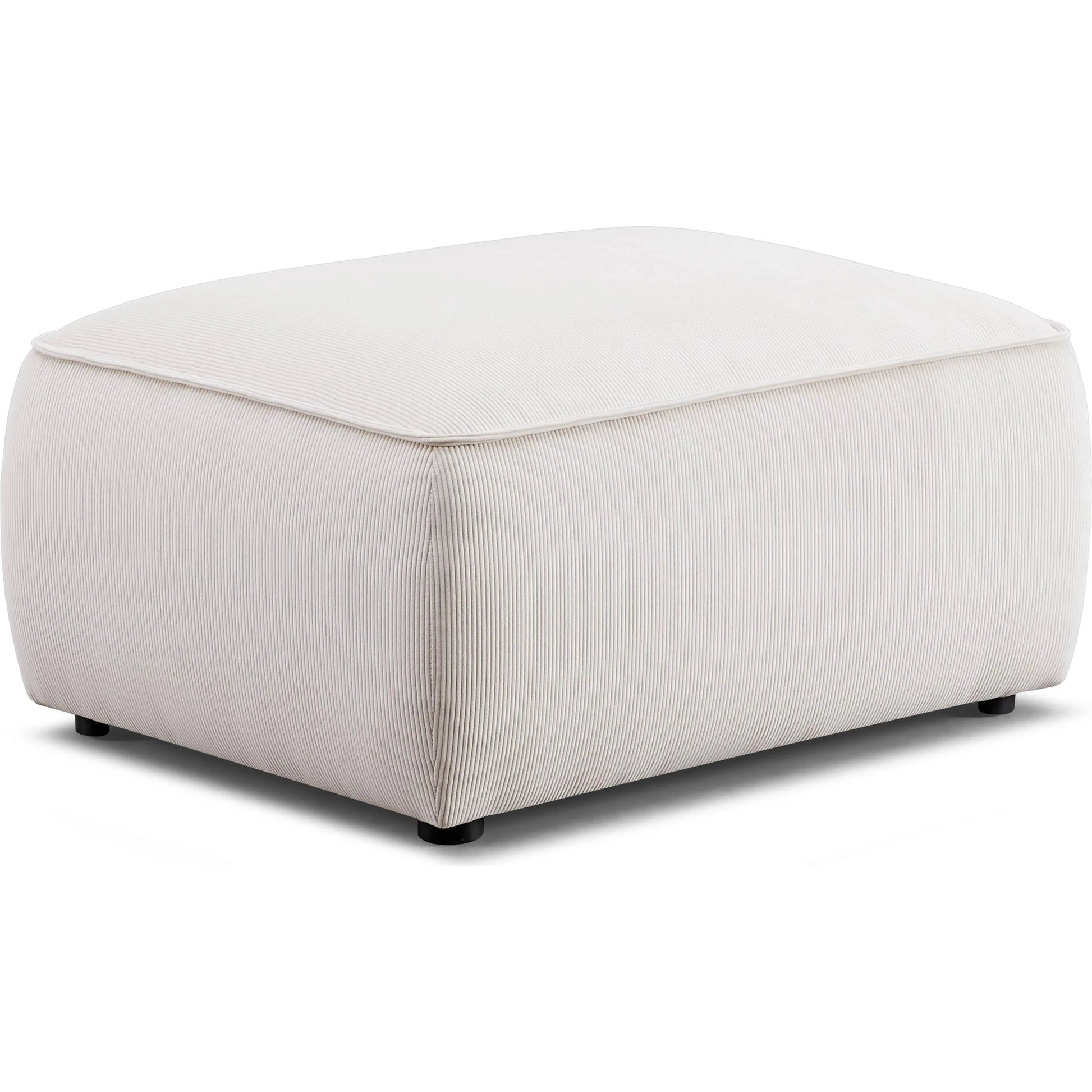 Travie Performance Corduroy Velvet Ottoman by TOV Furniture. Made from corduroy, plywood, wood in a transitional style.