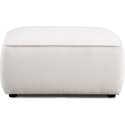 Travie Performance Corduroy Velvet Ottoman by TOV Furniture. Made from corduroy, plywood, wood in a transitional style.
