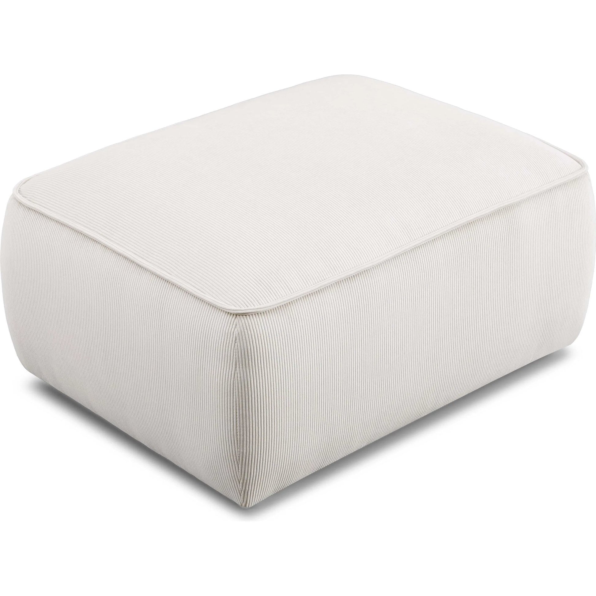 Travie Performance Corduroy Velvet Ottoman by TOV Furniture. Made from corduroy, plywood, wood in a transitional style.
