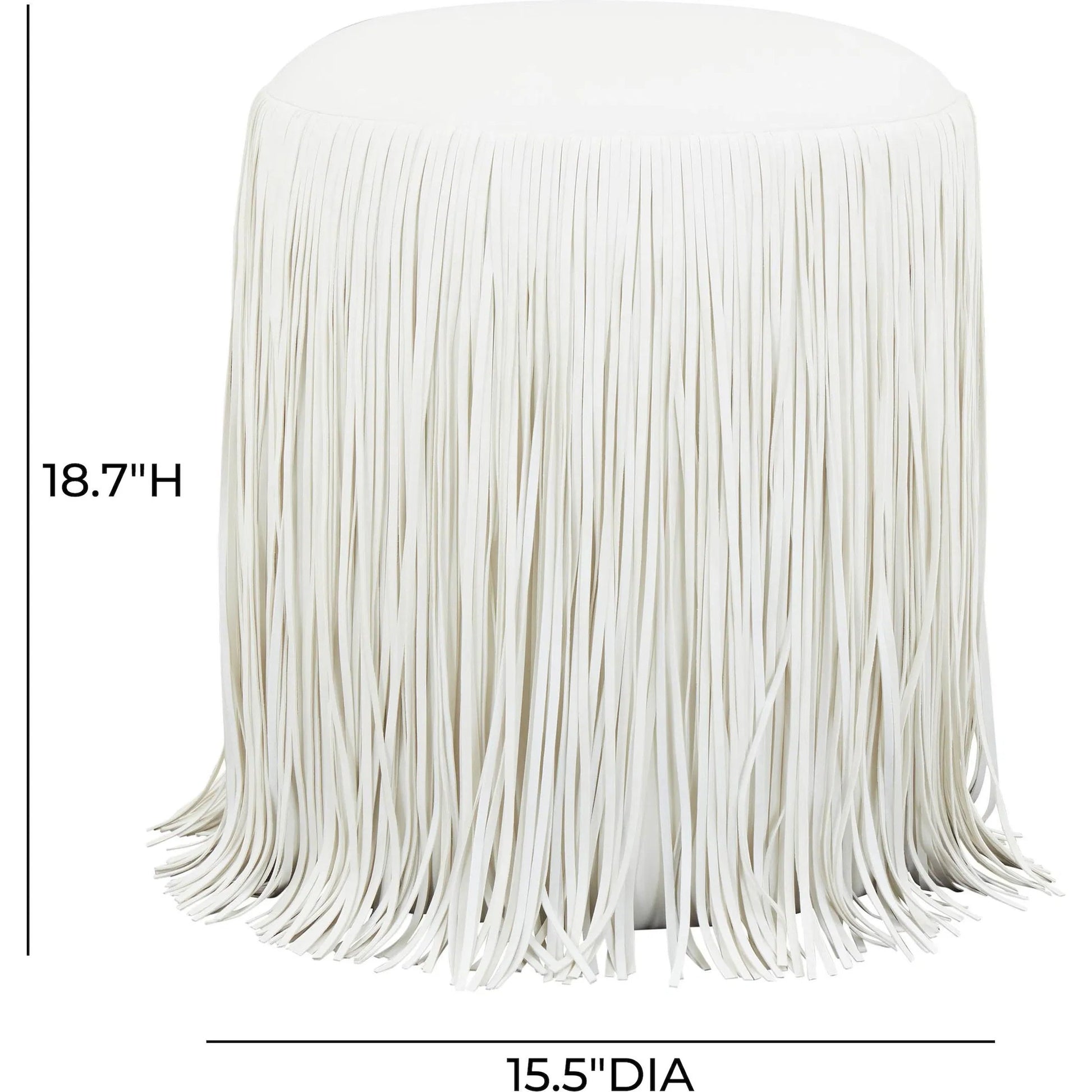 Shag Me Performance Vegan Leather Ottoman by TOV Furniture. Made from unique in a transitional style.