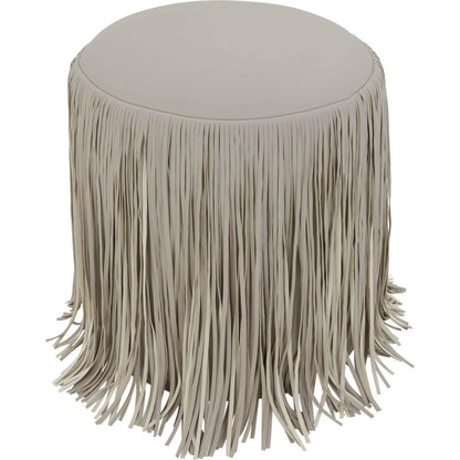Shag Me Performance Vegan Leather Ottoman by TOV Furniture. Made from unique in a transitional style.