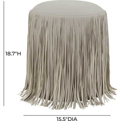 Shag Me Performance Vegan Leather Ottoman by TOV Furniture. Made from unique in a transitional style.
