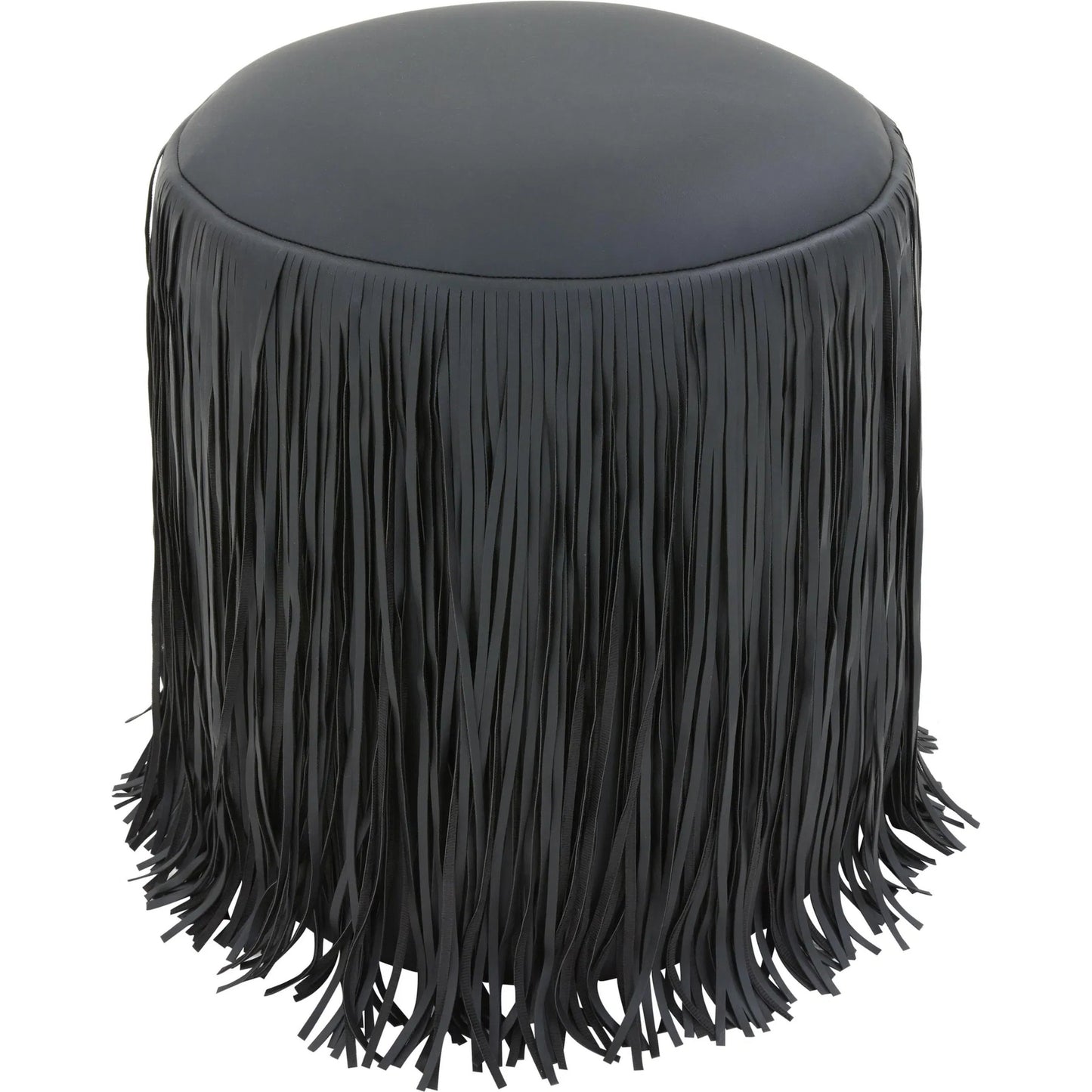 012 SI-2321010 | Additional Silo | Shag Me Performance Vegan Leather Ottoman by TOV Furniture. Made from unique in a transitional style.