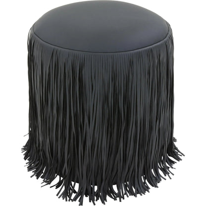 Shag Me Performance Vegan Leather Ottoman by TOV Furniture. Made from unique in a transitional style.