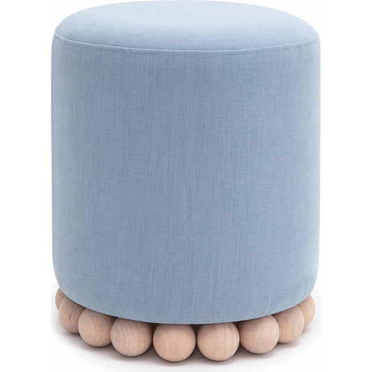 Dex Upcycled Fabric Ottoman by TOV Furniture. Made from plywood, recycled fabric, wood in a unique style.
