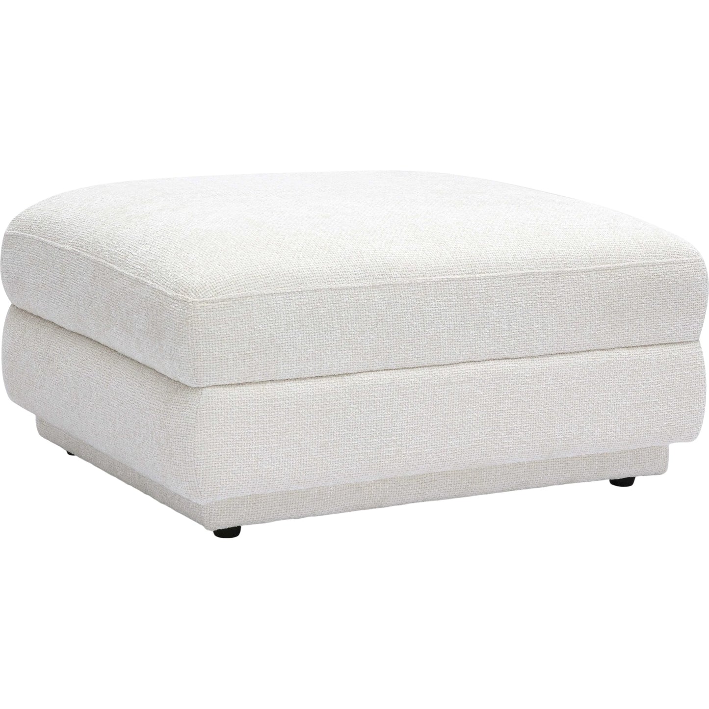 001 SI-2356339 | Primary Silo | Perry Chenille Modular Ottoman by TOV Furniture in cream. Made from chenille, plywood, wood in a transitional style.