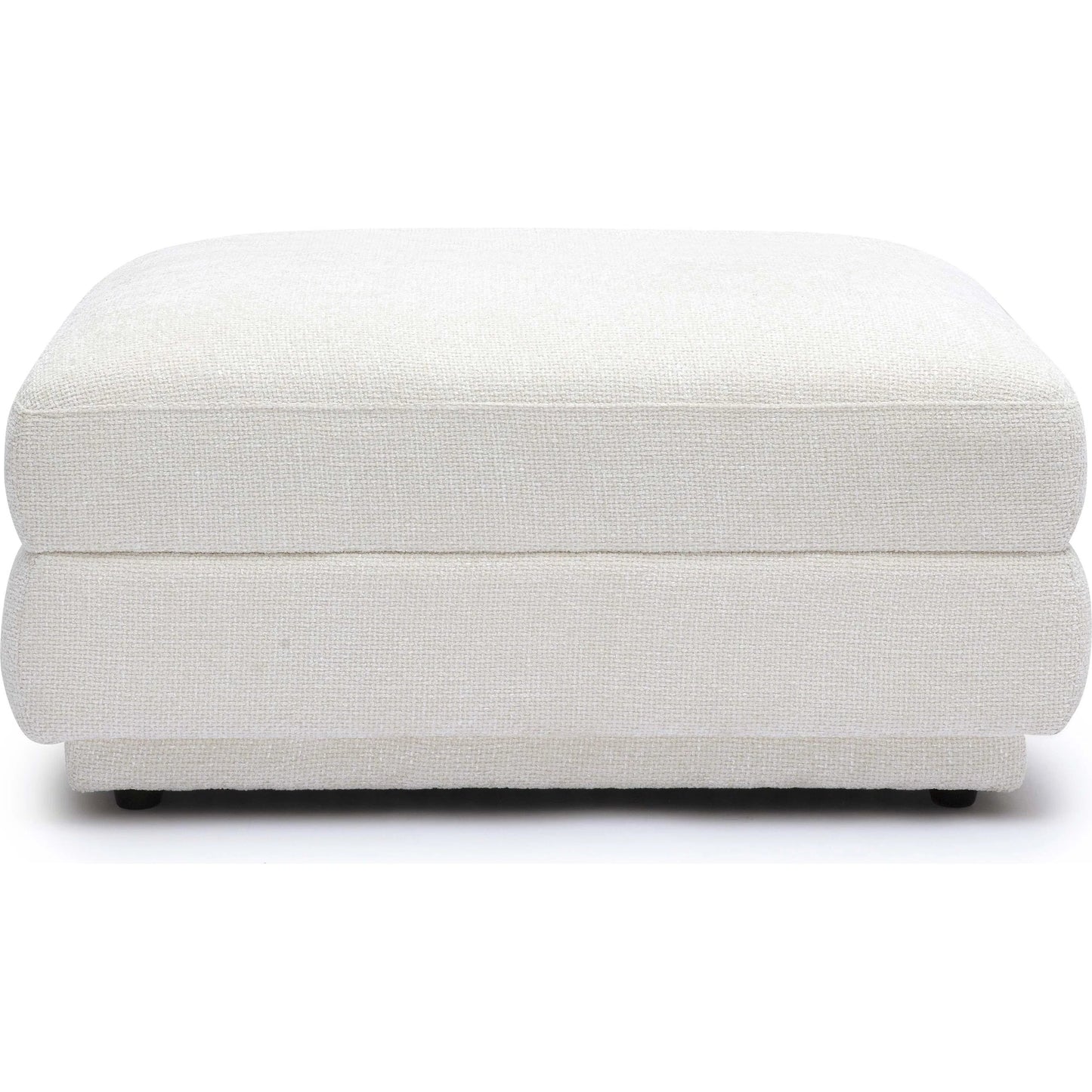 002 SI-2356339 | Additional Silo | Perry Chenille Modular Ottoman by TOV Furniture in cream. Made from chenille, plywood, wood in a transitional style.