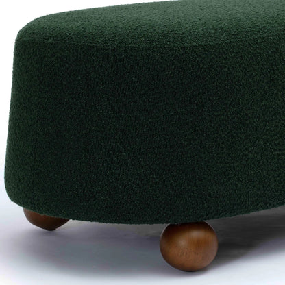 Jaine Boucle Ottoman by TOV Furniture. Made from boucle, plywood, wood in a unique style.