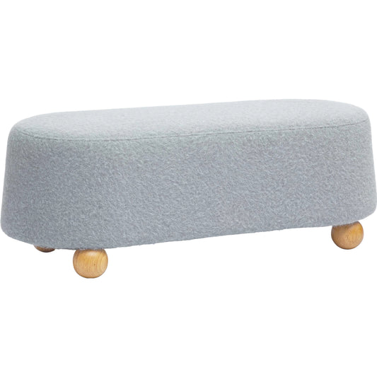 Jaine Loose Mohair Ottoman by TOV Furniture. Made from faux mohair, plywood, wood in a unique style.