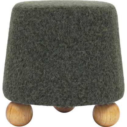 Jaine Loose Mohair Stool by TOV Furniture. Made from faux mohair, plywood, wood in a unique style.