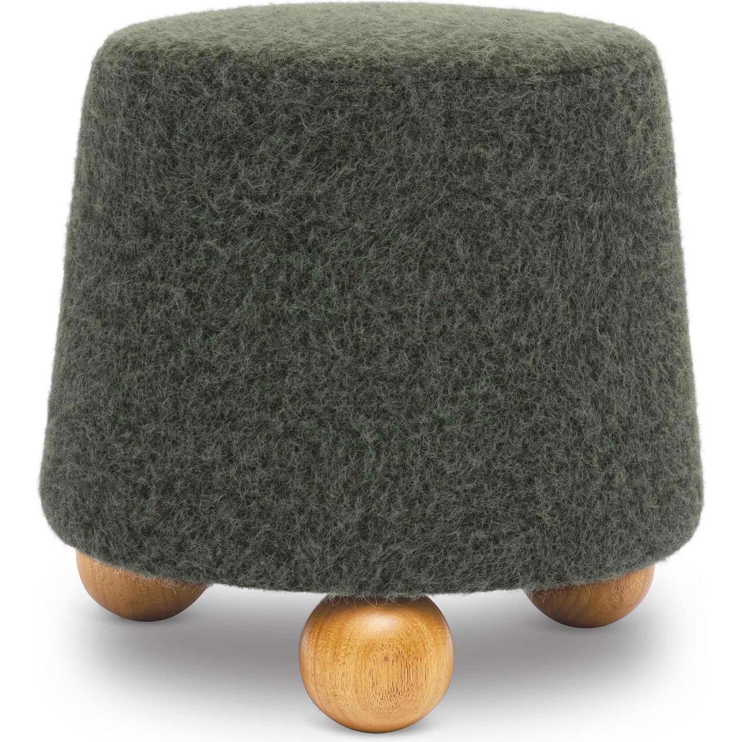 004 SI-2320927 | Unknown | Jaine Loose Mohair Stool by TOV Furniture. Made from faux mohair, plywood, wood in a unique style.