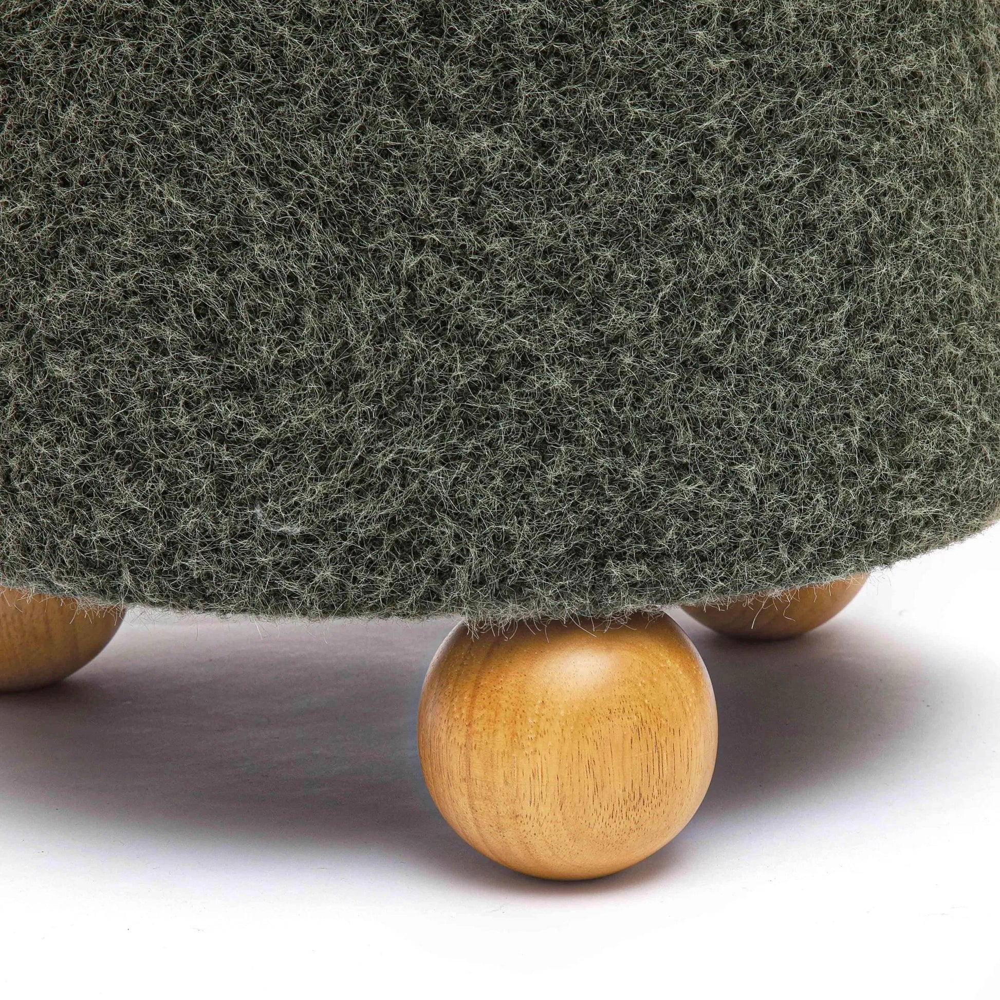 Jaine Loose Mohair Stool by TOV Furniture. Made from faux mohair, plywood, wood in a unique style.
