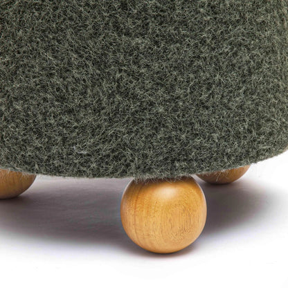 Jaine Loose Mohair Stool by TOV Furniture. Made from faux mohair, plywood, wood in a unique style.