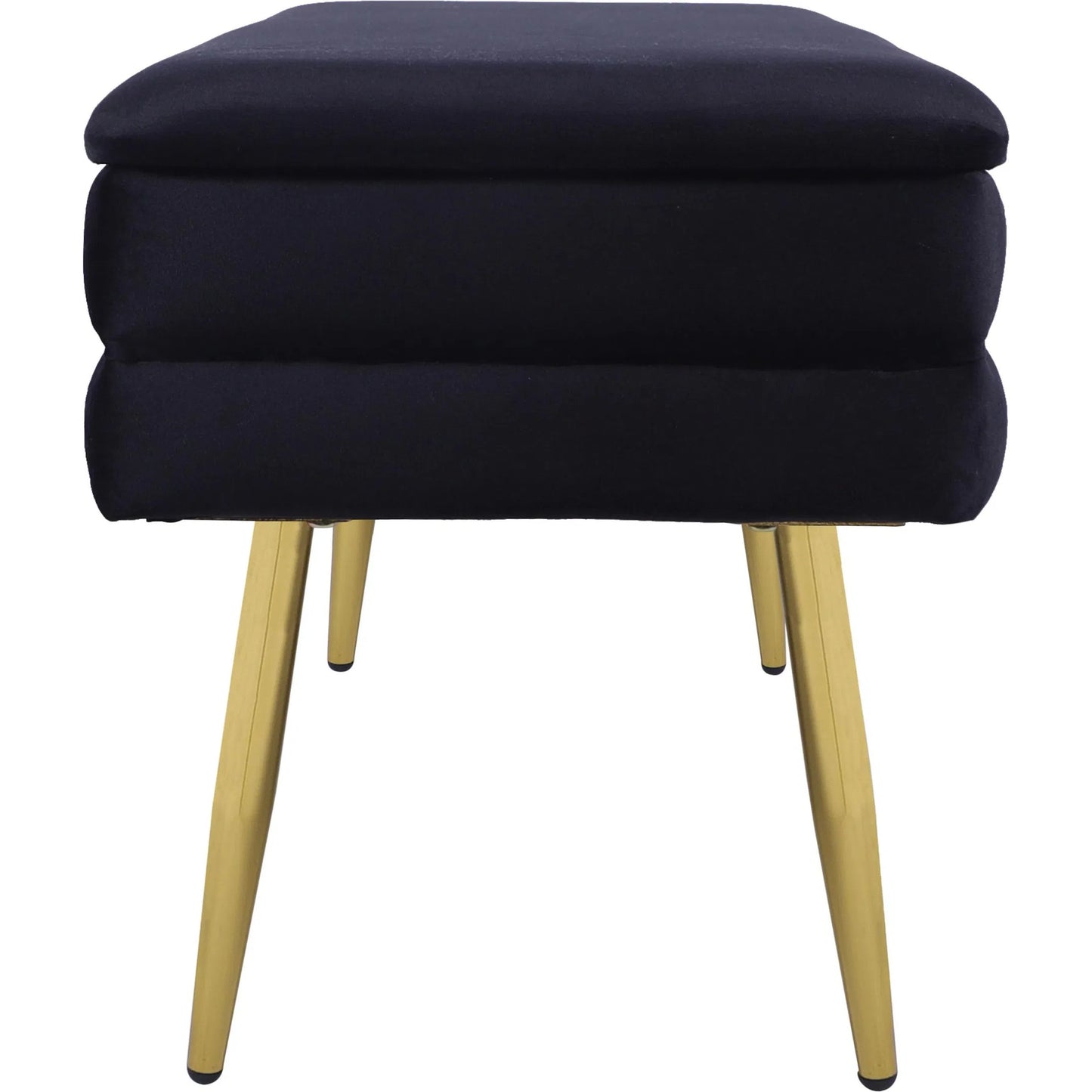 003 SI-2356412 | Additional Silo | Ziva Velvet Storage Bench by TOV Furniture in black. Made from iron, mdf, velvet in a modern style.