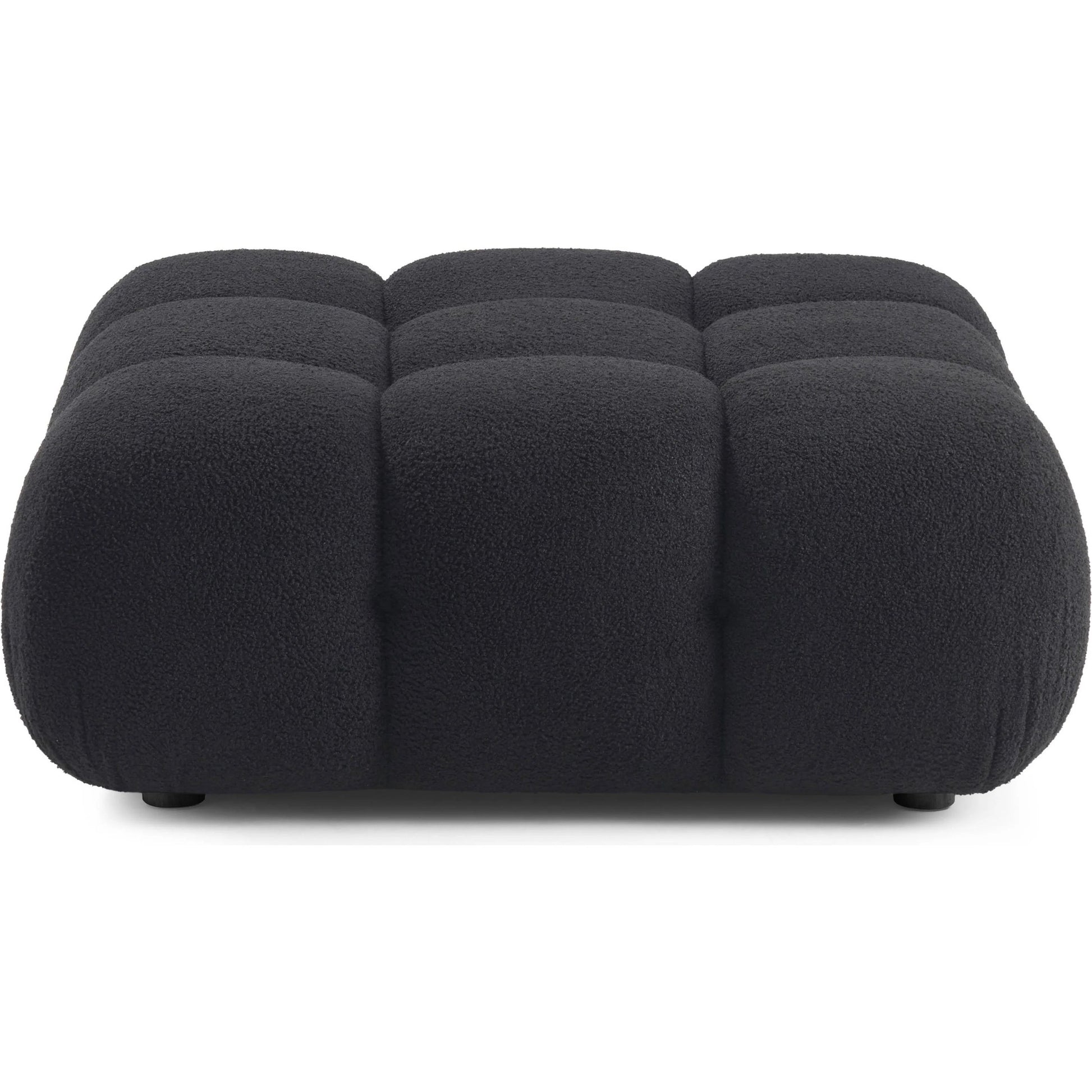 Calliope Vegan Shearling Modular Ottoman by TOV Furniture. Made from fabric, plywood, wood in a transitional style.