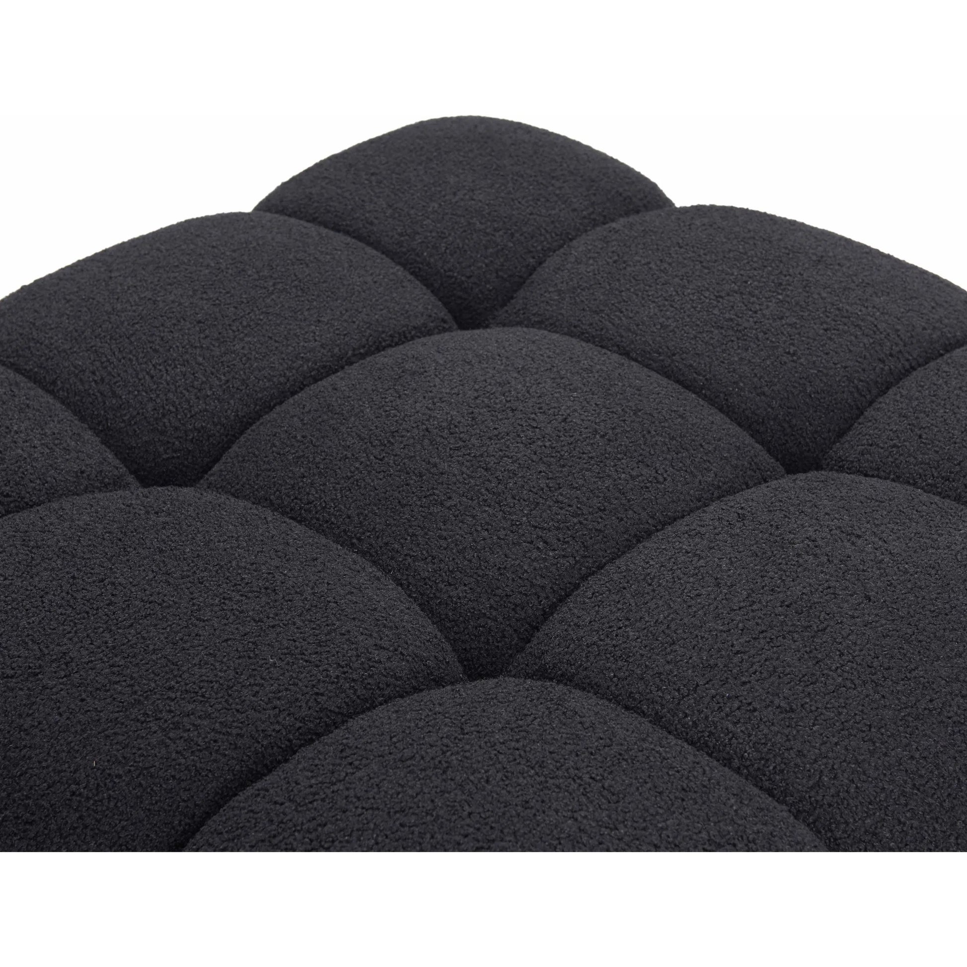 Calliope Vegan Shearling Modular Ottoman by TOV Furniture. Made from fabric, plywood, wood in a transitional style.