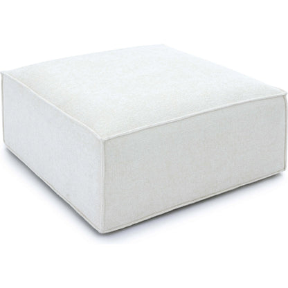 Mindy Chenille Basketweave Ottoman by TOV Furniture. Made from chenille, plywood in a transitional style.