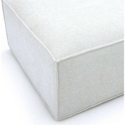 Mindy Chenille Basketweave Ottoman by TOV Furniture. Made from chenille, plywood in a transitional style.