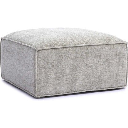 Mindy Chenille Basketweave Ottoman by TOV Furniture. Made from chenille, plywood in a transitional style.