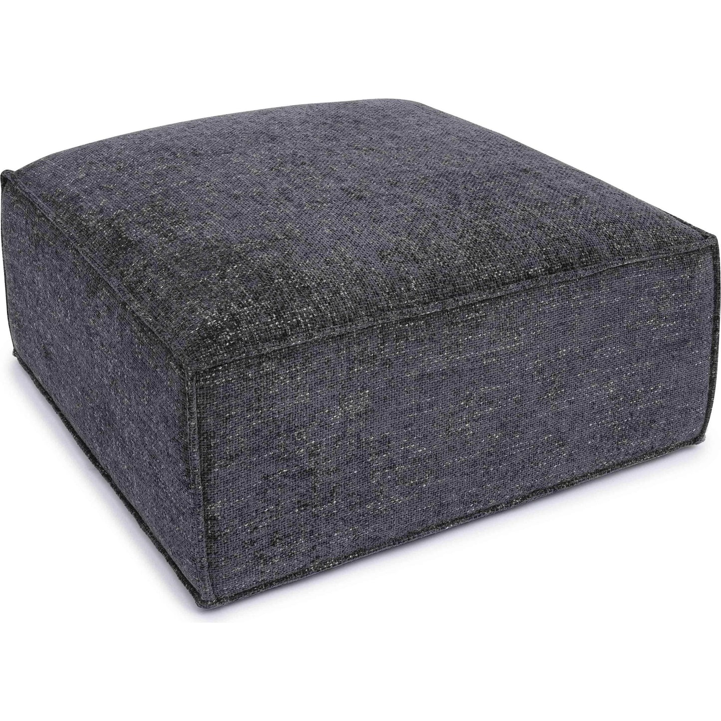 013 SI-2439963 | Additional Silo | Mindy Chenille Basketweave Ottoman by TOV Furniture. Made from chenille, plywood in a transitional style.