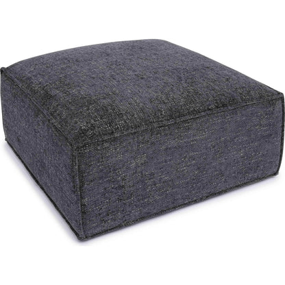 Mindy Chenille Basketweave Ottoman by TOV Furniture. Made from chenille, plywood in a transitional style.