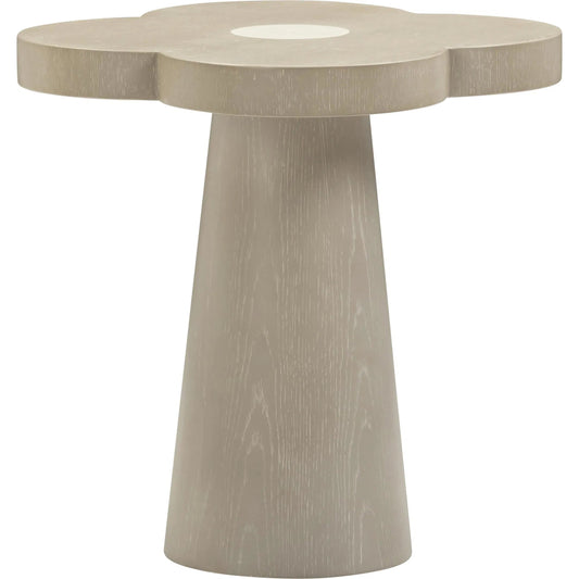 Allium Side Table by TOV Furniture in brown, cream, grey. Made from ash veneer, mdf in a unique style.