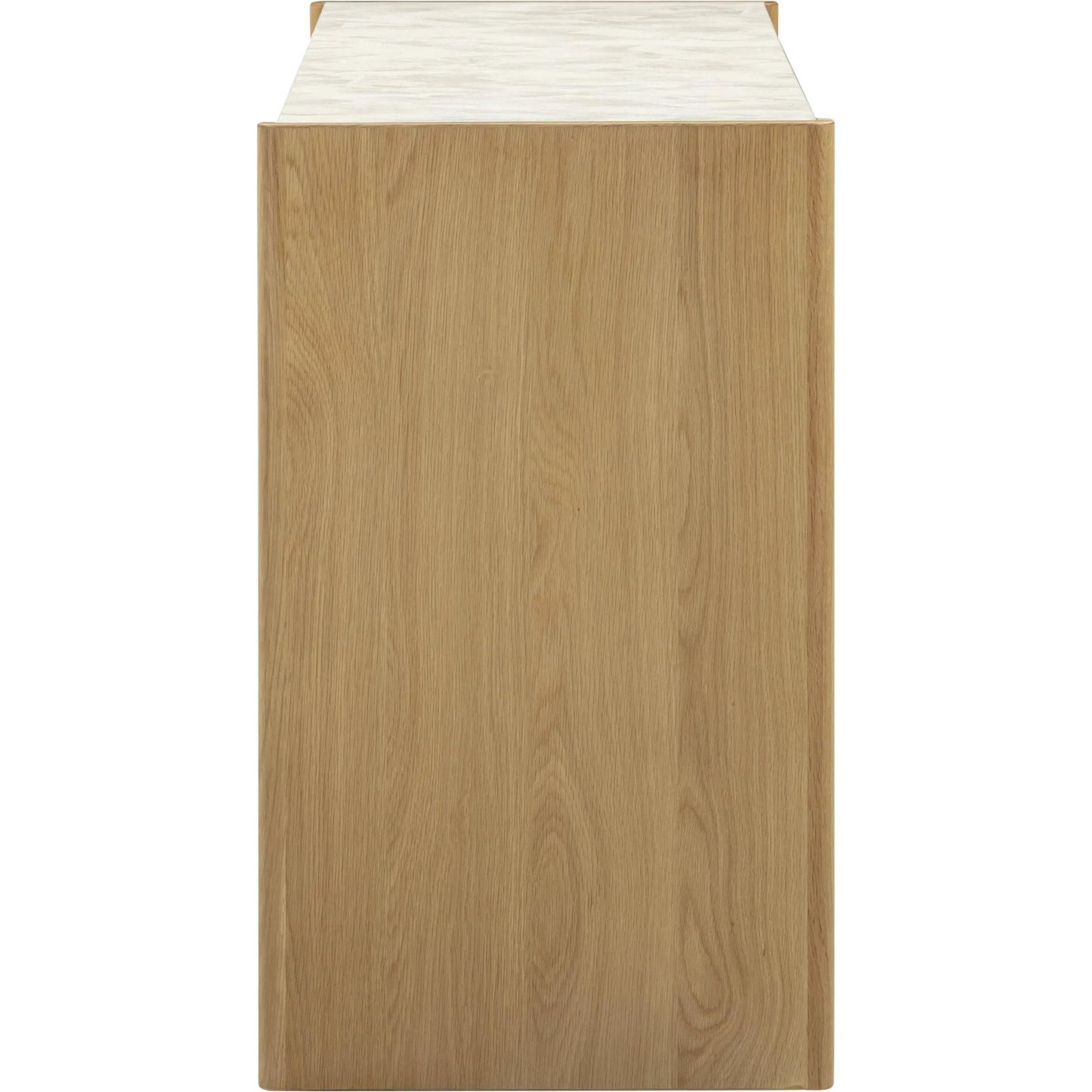 003 SI-2454353 | Additional Silo | Paige Oak Console/Desk by TOV Furniture in natural. Made from melamine, oak, oak veneer, raffia in a unique style.