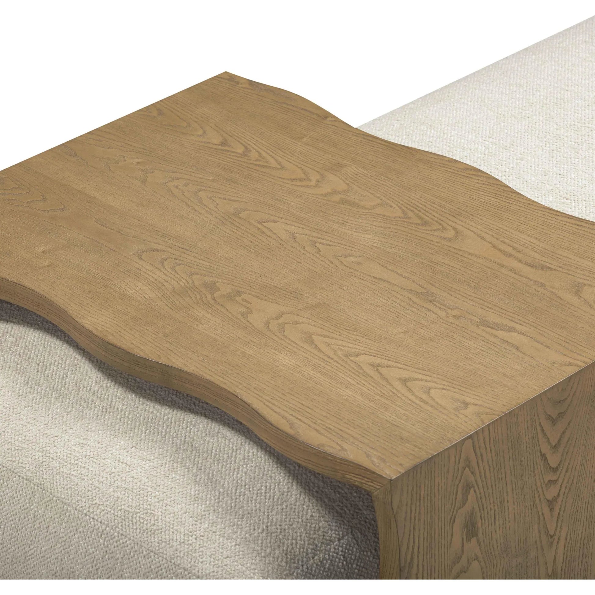 Spencer Performance Basketweave Ottoman by TOV Furniture. Made from ash veneer, fabric, mdf in a unique style.
