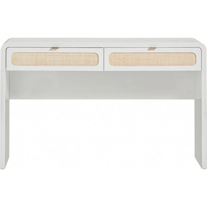 Patty Rattan Console Desk by TOV Furniture. Made from mdf, rattan, wood in a unique style.
