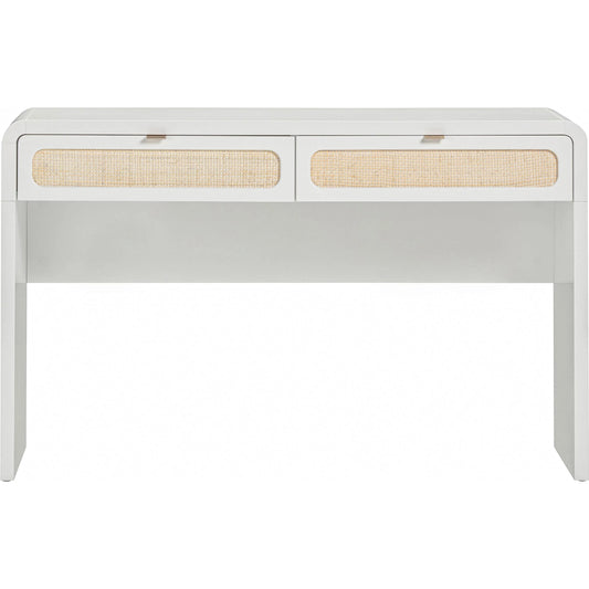 Patty Rattan Console Desk by TOV Furniture. Made from mdf, rattan, wood in a unique style.