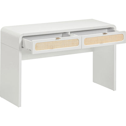 Patty Rattan Console Desk by TOV Furniture. Made from mdf, rattan, wood in a unique style.
