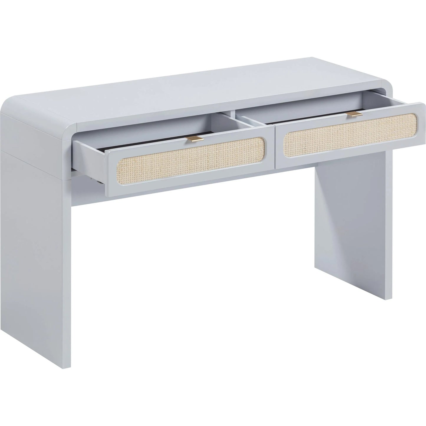 003 SI-2454357 | Additional Silo | Patty Rattan Console Desk by TOV Furniture. Made from mdf, rattan, wood in a unique style.