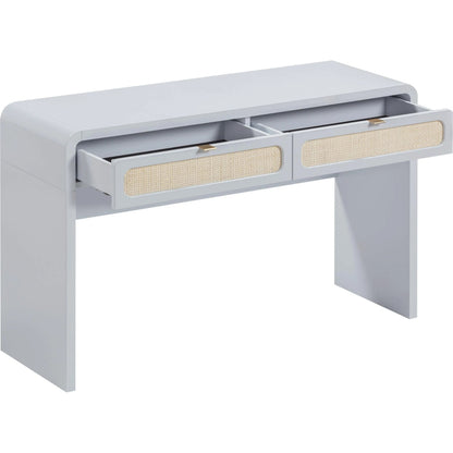 Patty Rattan Console Desk by TOV Furniture. Made from mdf, rattan, wood in a unique style.