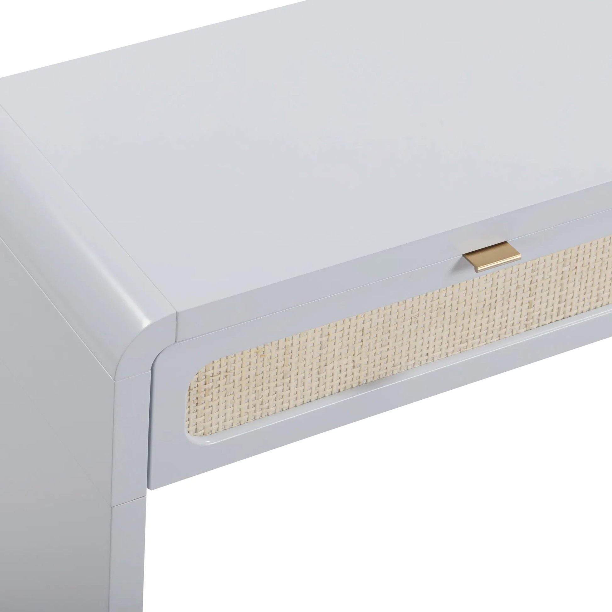 Patty Rattan Console Desk by TOV Furniture. Made from mdf, rattan, wood in a unique style.