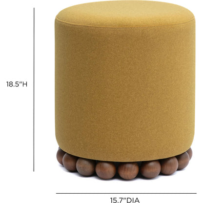 Dex Performance Vegan Mohair Ottoman by TOV Furniture. Made from faux mohair, plywood, rubberwood in a unique style.