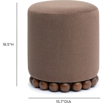 Dex Performance Vegan Mohair Ottoman by TOV Furniture. Made from faux mohair, plywood, rubberwood in a unique style.