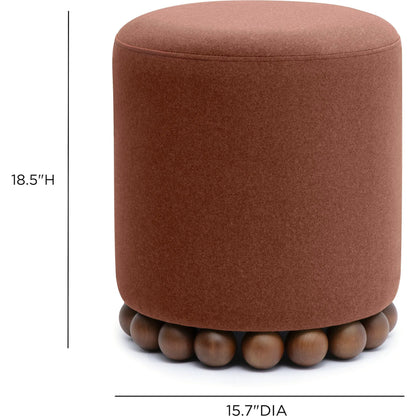 Dex Performance Vegan Mohair Ottoman by TOV Furniture. Made from faux mohair, plywood, rubberwood in a unique style.