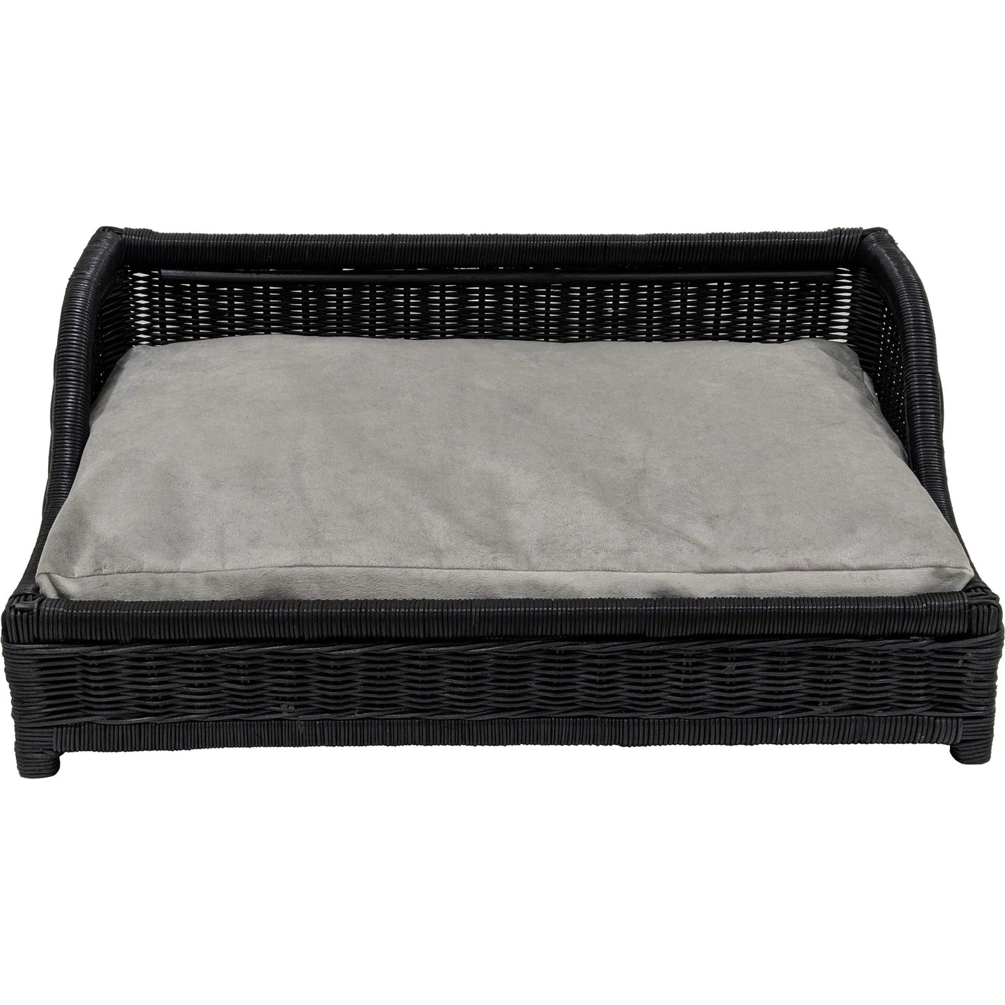 002 SI-2248424 | Additional Silo | Poppy Rattan Pet Bed by TOV Furniture in black. Made from natural cane in a rustic style.