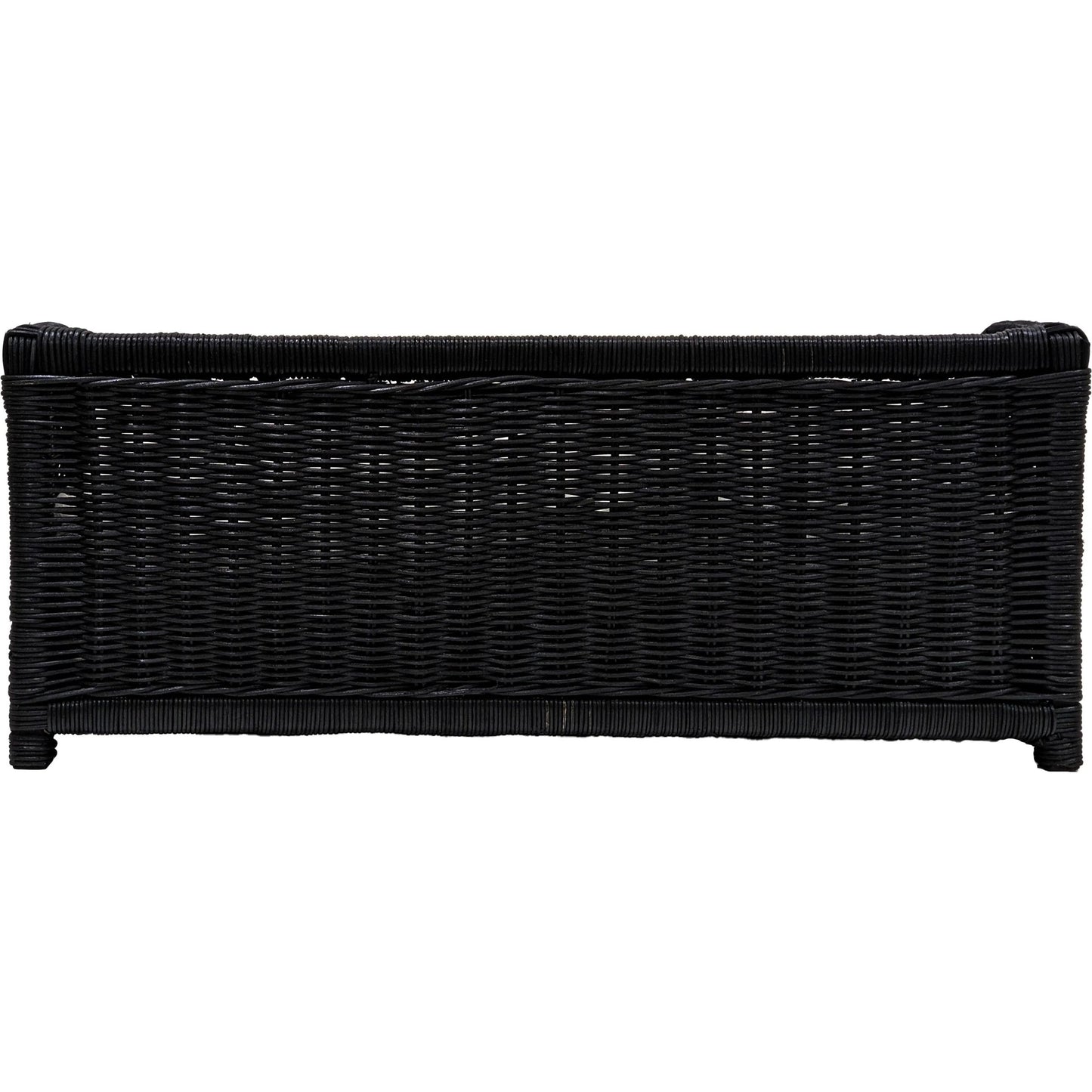 003 SI-2248424 | Additional Silo | Poppy Rattan Pet Bed by TOV Furniture in black. Made from natural cane in a rustic style.