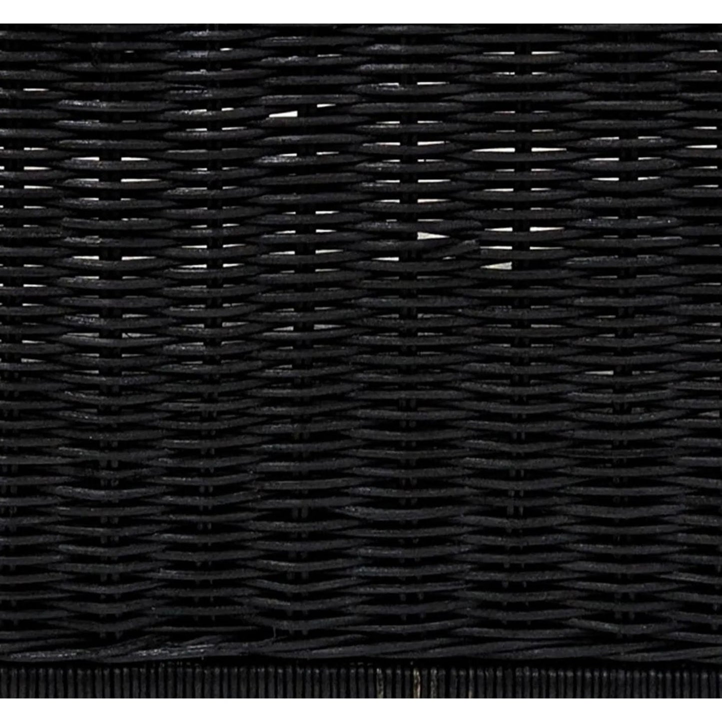 005 SI-2248424 | Closeup | Poppy Rattan Pet Bed by TOV Furniture in black. Made from natural cane in a rustic style.