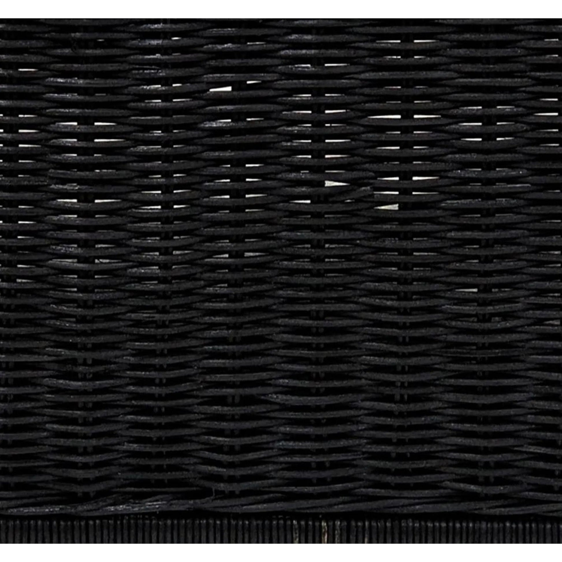 Poppy Rattan Pet Bed by TOV Furniture in black. Made from natural cane in a rustic style.
