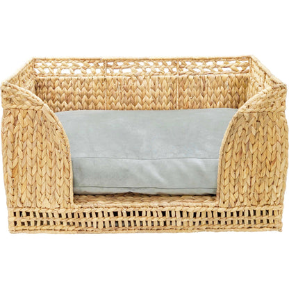 Milou Rattan Pet Bed by TOV Furniture in natural. Made from natural cane in a rustic style.