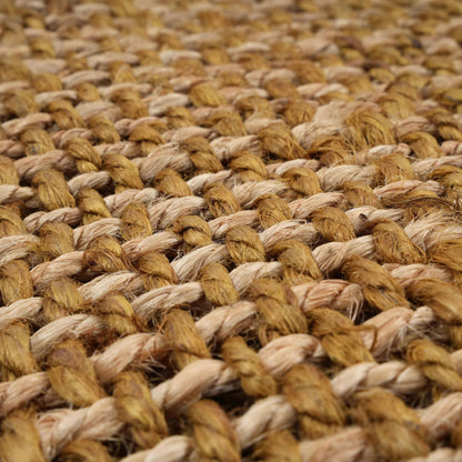 Mata Area Rug by TOV Furniture in natural. Made from jute in a unique style.