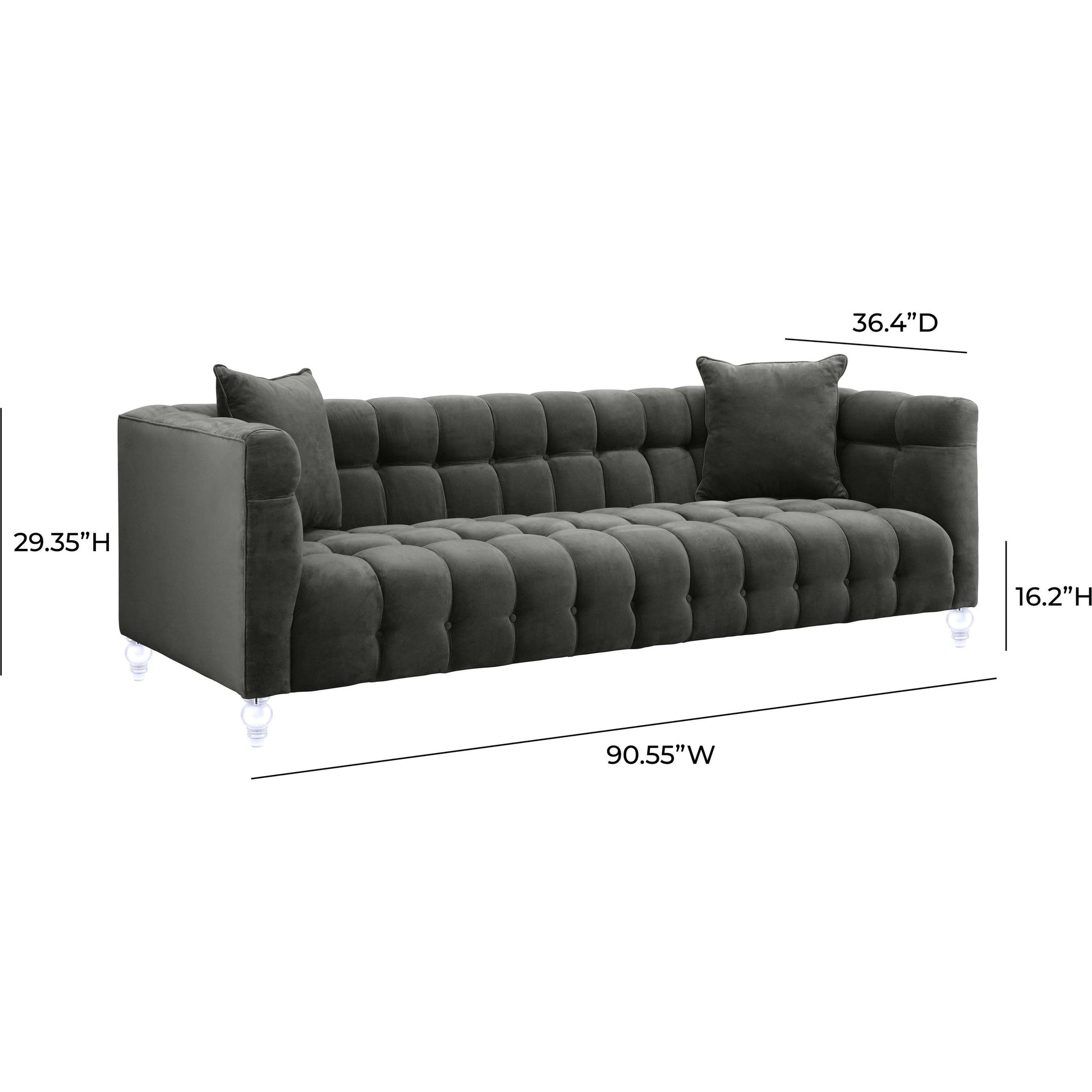 Bea Sofa by TOV Furniture. Made from velvet in a modern style.