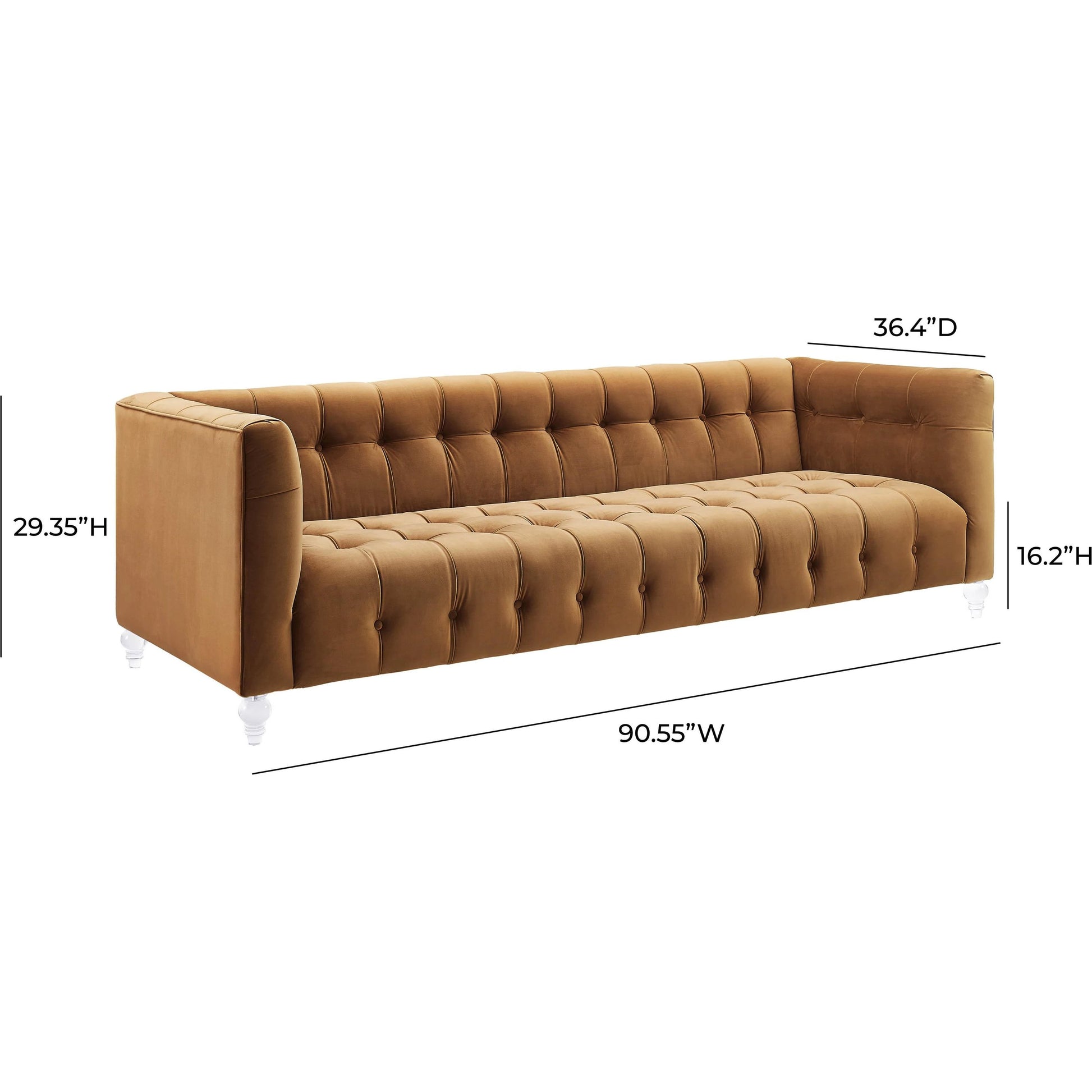 Bea Sofa by TOV Furniture. Made from velvet in a modern style.