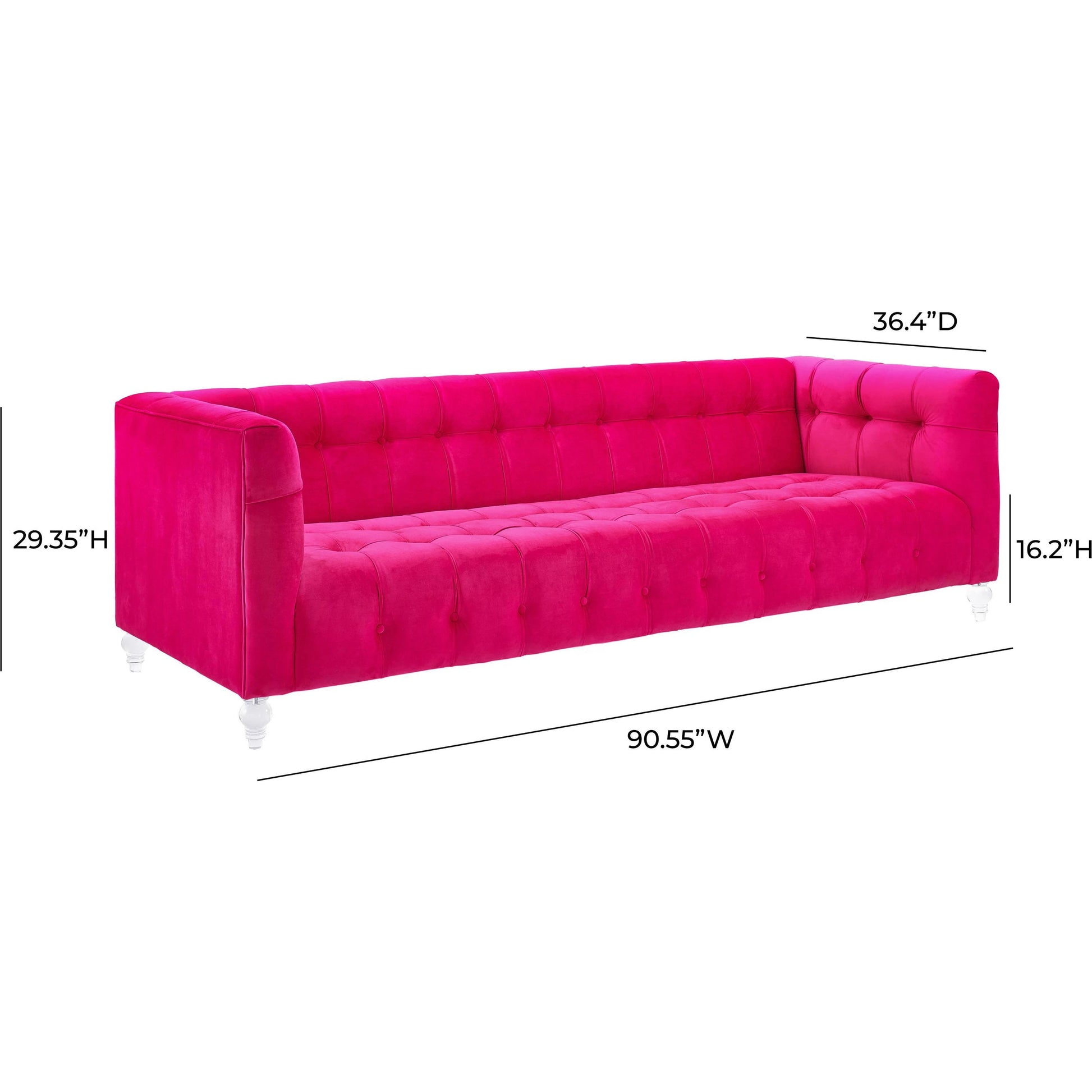 Bea Sofa by TOV Furniture. Made from velvet in a modern style.