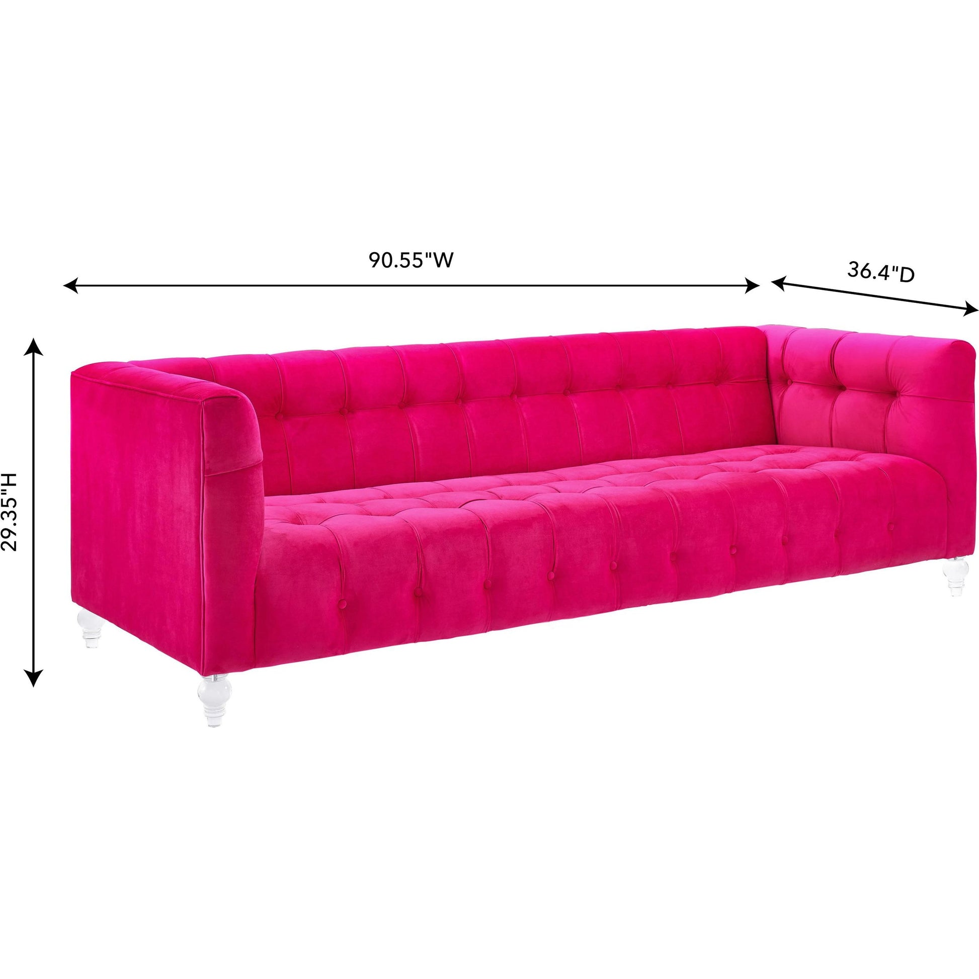 Bea Sofa by TOV Furniture. Made from velvet in a modern style.